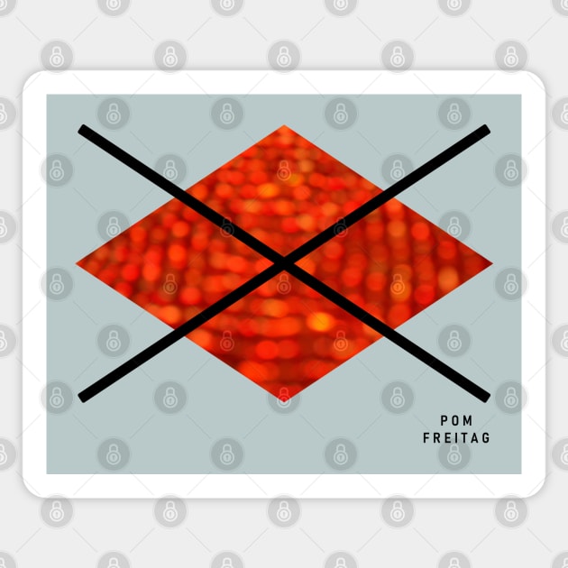 Big red argyle : Sticker by Annie Pom Freitag